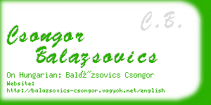 csongor balazsovics business card